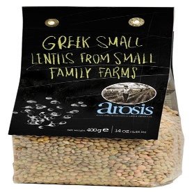 Arosis Greek Small Lentils from Kastoria - 14 oz Brown