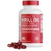 Bronson Antarctic Krill Oil 1000 mg with Omega-3s EPA, DHA, Astaxanthin and Phospholipids 180 Softgels view 1