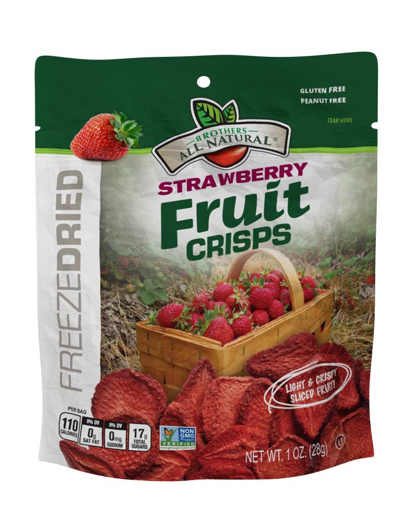 Brothers-ALL-Natural Fruit Crisps, Strawberry, 1 Ounce (Pack of 6)