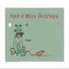 (15 Tags) Meow CAT Christmas SAGE Gift Tags & Strings. Happy Holidays. to: from: Hang Tags view 1