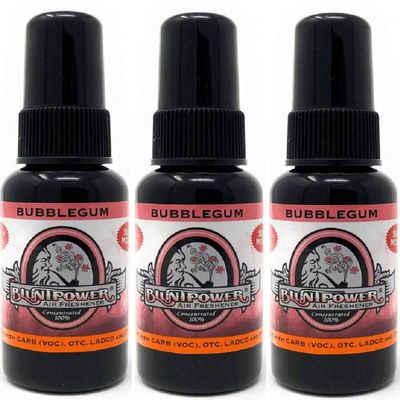BluntPower (Bubblegum, 3 Pack) Concentrated Air Freshener - Premium Oil Based Air Freshener Spray For Home and Car - Long-Lasting Bathroom Spray, Car Freshener, & Odor Eliminator Spray