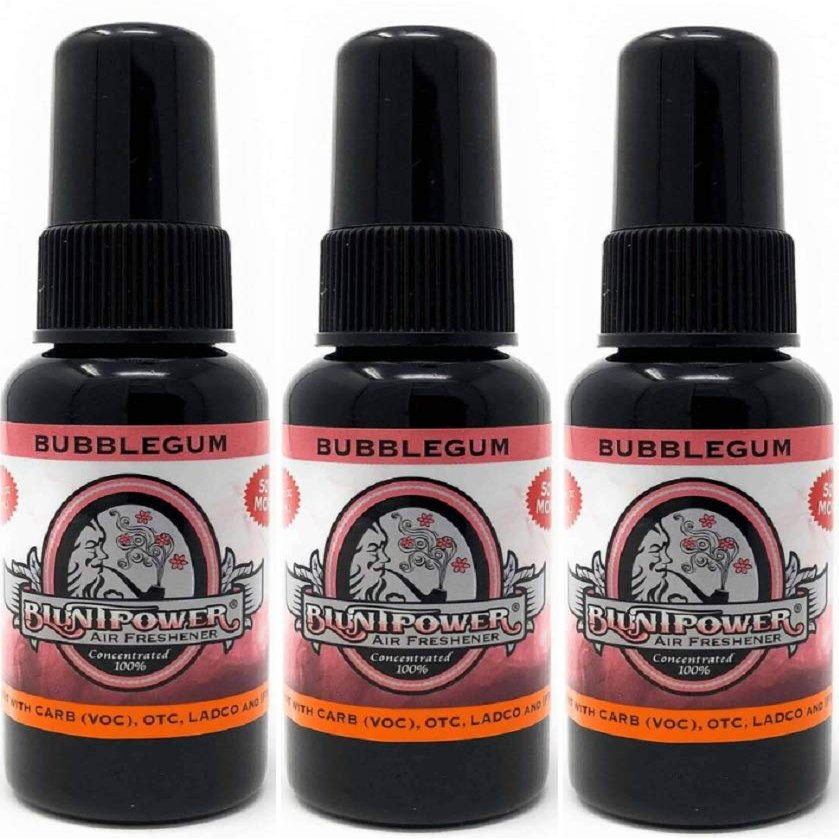 BluntPower (Bubblegum, 3 Pack) Concentrated Air Freshener - Premium Oil Based Air Freshener Spray For Home and Car - Long-Lasting Bathroom Spray, Car Freshener, & Odor Eliminator Spray