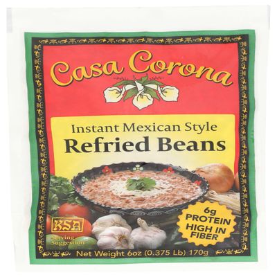 na Refried Beans - Instant Mexican Style Refried Pinto Beans - 3 Bags - 6 Oz Each