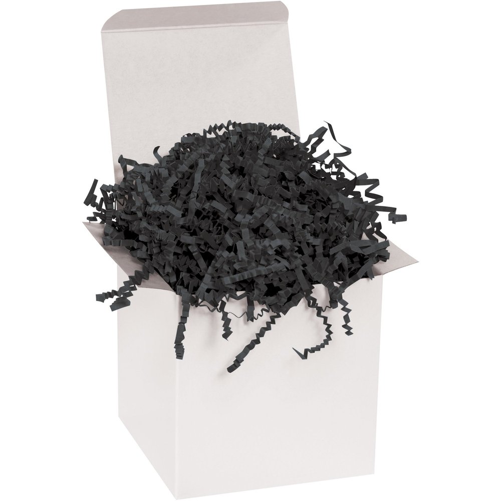 Box USA 40 lb. Black Crinkle Paper Packing, Shipping, and Moving Box Filler Shredded Paper for Box Package, Basket Stuffing, Bag, Gift Wrapping, Holidays, Crafts, and Decoration