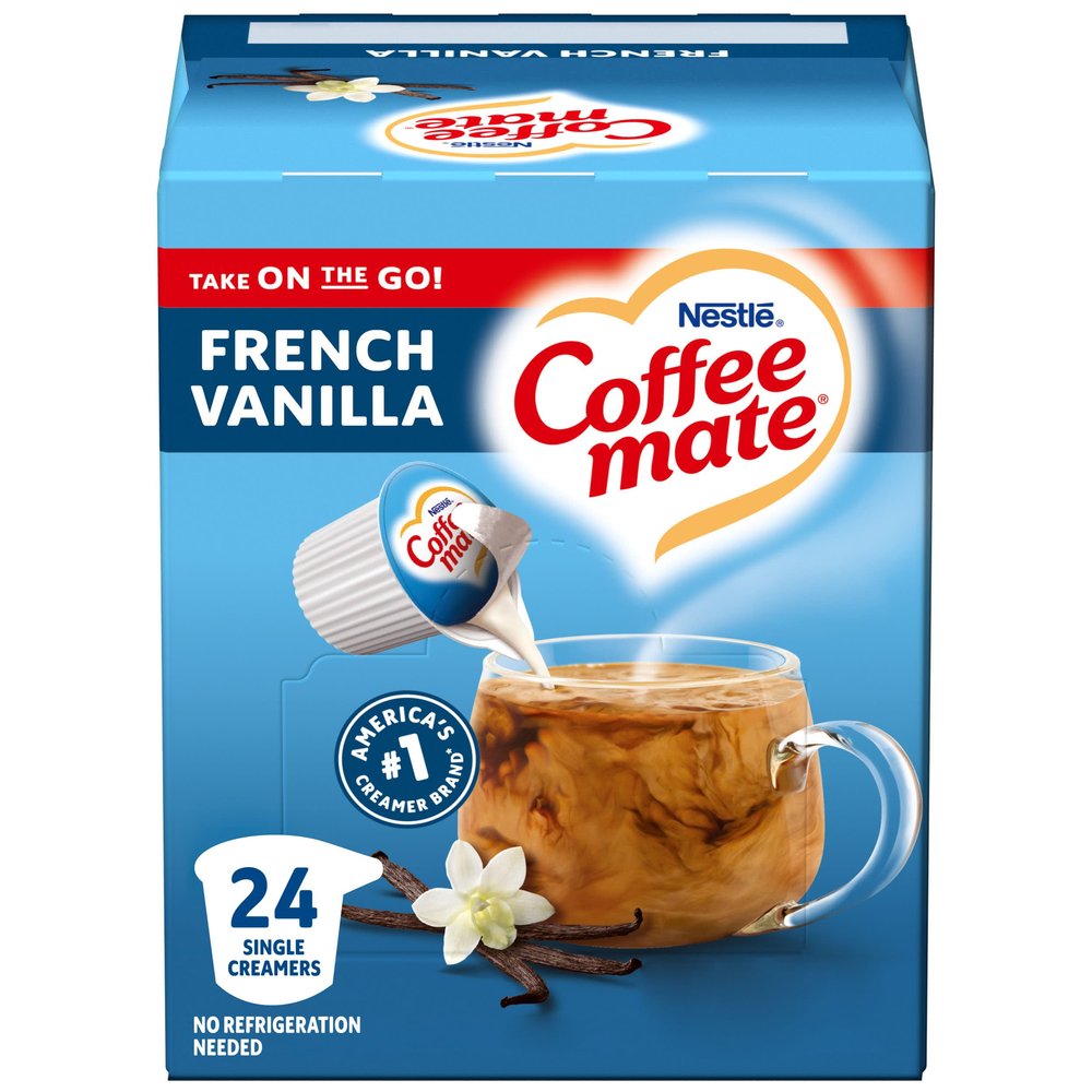Nestle Coffee mate French Vanilla Liquid Coffee Creamer Singles, 24 Count