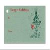 (15 Tags) Birdhouse Christmas SAGE Gift Tags & Strings. Happy Holidays. to: from: Hang Tags view 1