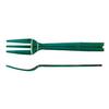 Daikokuro Industries 3771310 Mini Fork, 100, Approx. 3.9 inches (10 cm), Clear Green, Commercial Use, Disposable, 5 Rows, 1000 Pieces (Package of 100) view 1