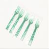 Daikokuro Industries 3771310 Mini Fork, 100, Approx. 3.9 inches (10 cm), Clear Green, Commercial Use, Disposable, 5 Rows, 1000 Pieces (Package of 100) view 2