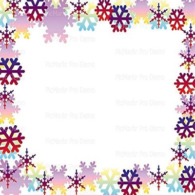 1/4 Sheet - Merry Christmas Holidays Snowflakes Background - Edible Cake/Cupcake Party Topper - D21798