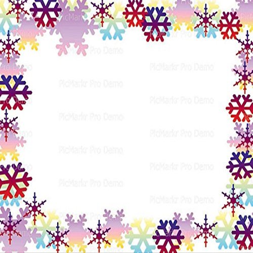 1/4 Sheet - Merry Christmas Holidays Snowflakes Background - Edible Cake/Cupcake Party Topper - D21798
