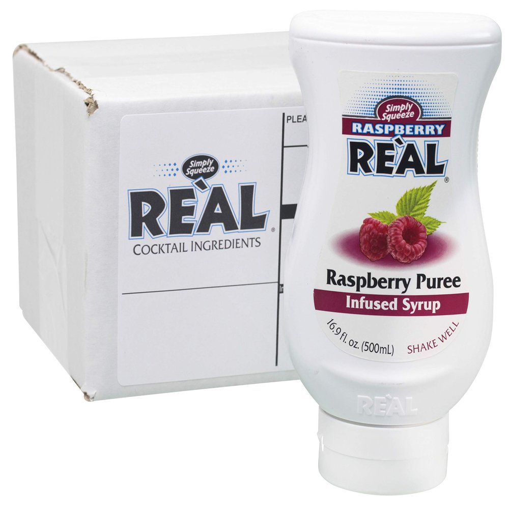 Raspberry Rel, Raspberry Puree Infused Syrup, 16.9 FL OZ Squeezable Bottle (Pack of 1)