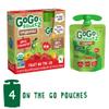 GoGo squeeZ Organic Applesauce, Apple Strawberry, 3.2 Ounce (4 Pouches), Gluten Free, Vegan Friendly, Unsweetened Applesauce, Recloseable, BPA Free Pouches view 2