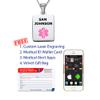 Divoti Deep Custom Laser Engraved Stainless Steel Medical Alert Necklace for Women, Sleek Tag Medical ID Necklace, Medical Pendant Tag w/Free Engraving -24" Rope Chain -Pink view 4