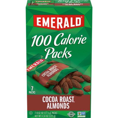Emerald Nuts Cocoa Roast Almonds, 100 Calorie Packs, 7 Count