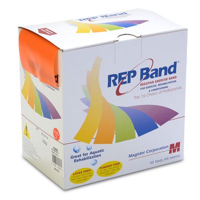 Fabrication Enterprises REP Band Twin-Pak - Latex-Free - 100 Yard (2 x 50 Yard Boxes) - Orange, Level 2