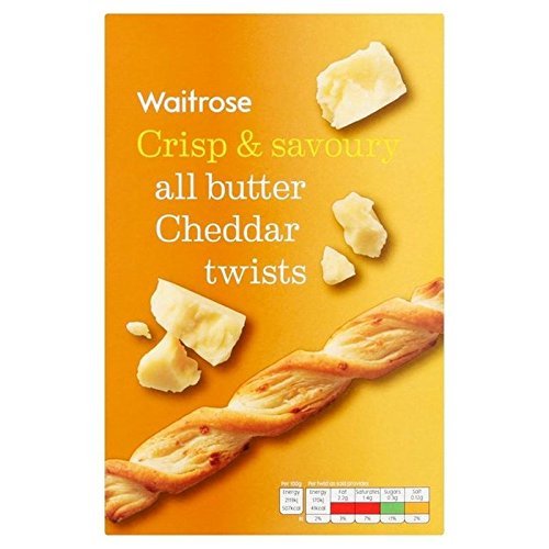All Butter Savoury Cheddar Cheese Twists Waitrose 125g (Pack of 6)