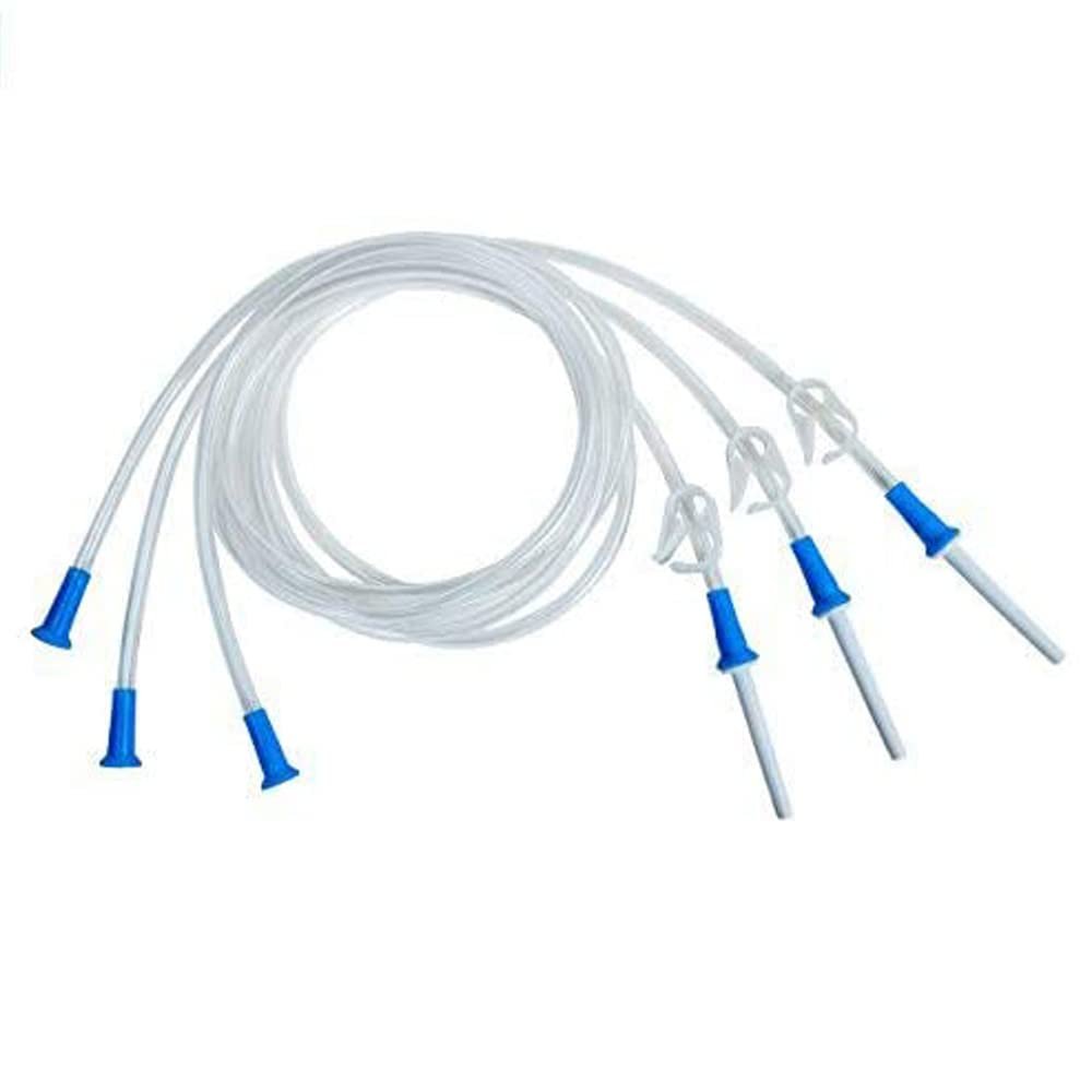 HealthAndYoga Replacement Enema Tubing  Super Economical, Hygienic, Medical Grade PVC - 1.5 Meter with Hose Clamp and Nozzle  Enema Supplies Compatible with most Bucket Bag Kits (3 Set)