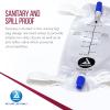 Dynarex Urinary Leg Bag, for Use with Catheter, has a Non-Drip Closure & Anti-Reflux Valve, 600 ml/20 oz Capacity, Medium, White, 1 Box of 12 Leg Bags view 3