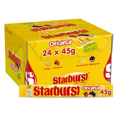 Starburst Original Fruit Chews Roll 45 g (Pack of 24)