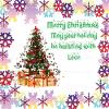 1/4 Sheet - Happy Holidays Merry Christmas Tree - Edible Cake/Cupcake Party Topper - D21801 view 1