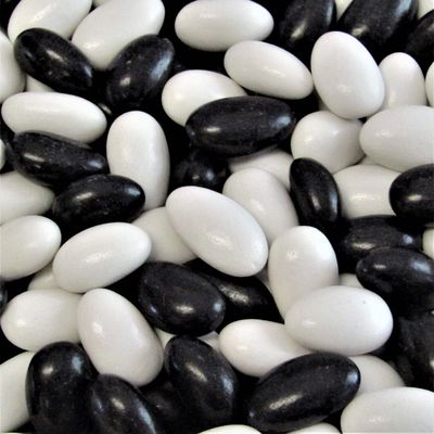 Black Tie Tuxedo Black and White Jordan Almonds by Its Delish, 5 LBS Bulk | USA Made, Vegan & Kosher - Perfect for Bridal and Baby Showers, Party Buffets, Wedding Favors, Birthday Party