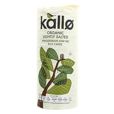 Kallo Lightly Salted Wholegrain Rice Cakes 130g (Pack of 2)
