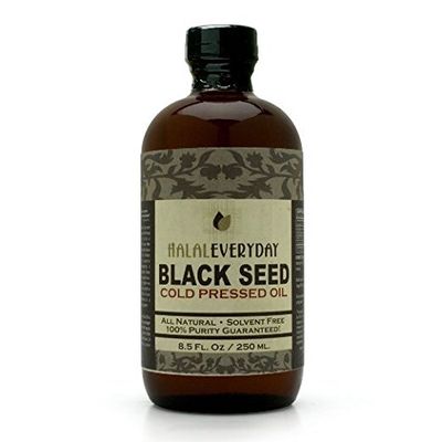 8 oz Pure Black Seed Oil - Cold Pressed in The USA from Imported Black Seed (Nigella Sativa) - Ships in an Amber Glass Bottle - Non GMO Vegan - Halal