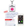 Divoti Deep Custom Laser Engraved Stainless Steel Medical Alert Necklace for Women, Sleek Tag Medical ID Necklace, Medical Pendant Tag w/Free Engraving -24" Rope Chain -Vivid Red view 4