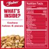 Fisher Snack Cashew Halves and Pieces, 24 Ounces, Roasted with Sea Salt, No Artificial Colors or Flavors, 100% Recyclable view 2