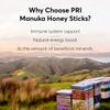 P.R.I Manuka Honey Sticks, Certified MGO 60+, Raw New Zealand Manuka Honey, Perfect for On-the-Go, 10ct view 4