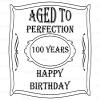 1/4 Sheet - Aged To Perfection 100th Birthday - Edible Cake/Cupcake Party Topper - D21910 view 1