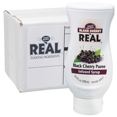 Black Cherry Rel, Black Cherry Puree Infused Syrup, 16.9 FL OZ Squeezable Bottle (Pack of 1)