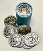 100 AA Chips/Tokens/Medallions 4 Rolls of The 24 Hour Aluminum Chips/Tokens Commemorative Medallion view 2