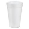 Dart White Styrofoam Cups- 16 oz. (DCC16J16) 500 Cup Count view 1