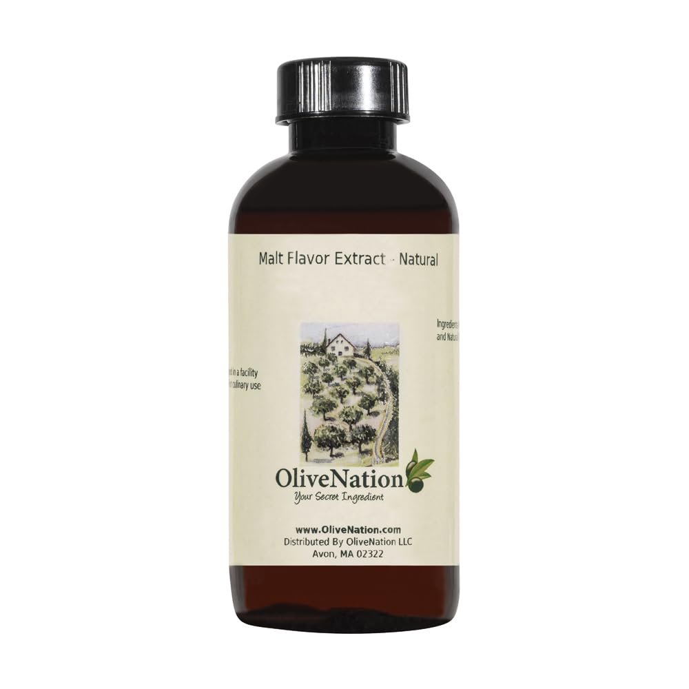 OliveNation Liquid Malt Extract for Baking, Rich Malty Flavor for Cakes, Cheesecake, Ice Cream, Savory Dishes, Non-GMO, Gluten Free, Kosher, Vegan - 32 ounces