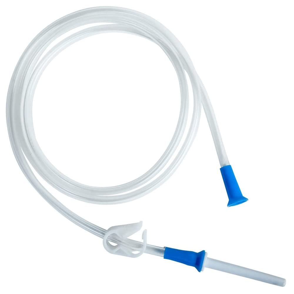 HealthAndYoga Replacement Enema Tubing  Super Economical, Hygienic, Medical Grade PVC - 1.5 Meter with Hose Clamp and Nozzle  Enema Supplies Compatible with most Bucket Bag Kits (1 Set)