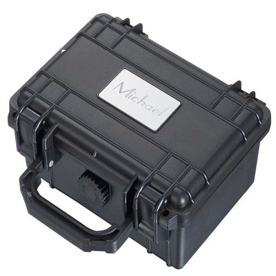 Visol Personalized Black Travel Cigar Case with Free Engraving - Holds 15 Cigars