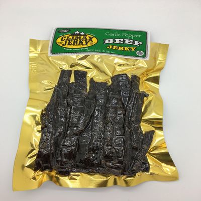 BEST Natural Style Thin Cut 3.25 OZ. Smoked Garlic Pepper Beef Jerky - No Preservatives High Protein Low Carbs - Kids Favorite by Climax Jerky - Buy Multiple Packs & Save! (Garlic Pepper, 20 Pack)