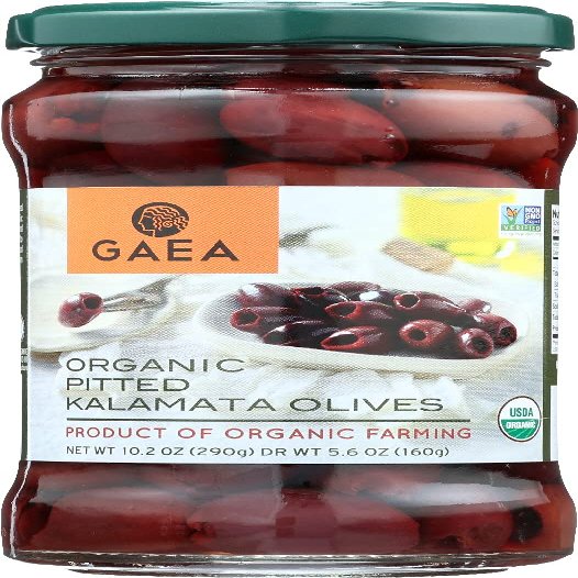 Gaea Olives - Organic - Kalamata - Pitted - Original - 5.6 oz - case of 8