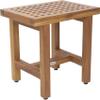 AquaTeak (Fully Assembled) Patented 18" Grate Lotus Teak Shower Bench view 1