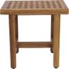 AquaTeak (Fully Assembled) Patented 18" Grate Lotus Teak Shower Bench view 4