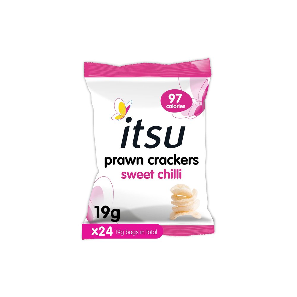 Itsu Grocery Sweet Chilli Prawn Crackers 19g (Pack of 24)