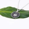 My Identity Doctor - Medical Alert Mens Necklace with Pendant - Custom Engraving for Diabetes Warfarin Dialysis Stroke Pacemakers Carbon Finish, Steel, 22in - 56cm Chain view 4