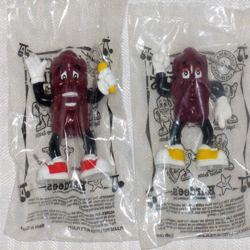 Calrab California Raisins Figures Limited Edition Series - Beebop + Singin' Raisins - Hardee's