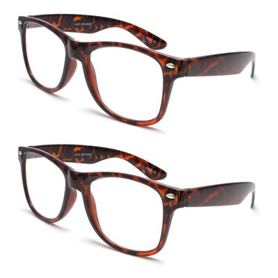 2 Pairs Deluxe Reading Glasses - Comfortable Stylish Simple Readers
