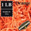 Mighty Gadget 1 LB Orange Crinkle Cut Paper Shred Filler for Gift Wrapping & Basket Filling view 1