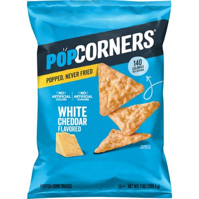 Popcorners Original Cheddar Popped Corn Chips Bag, 7 Ounce