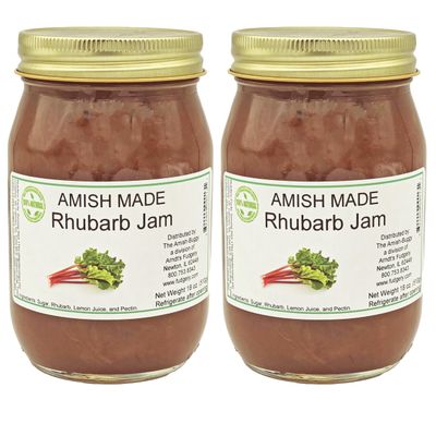Amish Jam - Two 18 Oz Jars (Rhubarb)