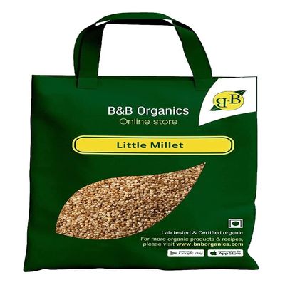 B&B Organics Little Millet (5 kg / 11 pound)/ Samai Arisi/High Fibre/Nutrient Rich & Chemical Free Traditional Millet/Indian Millet