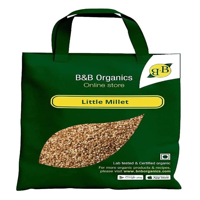 B&B Organics Little Millet (5 kg / 11 pound)/ Samai Arisi/High Fibre/Nutrient Rich & Chemical Free Traditional Millet/Indian Millet